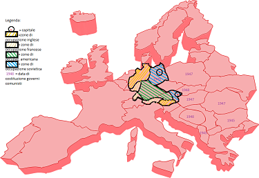 La cortina di ferro in Europa